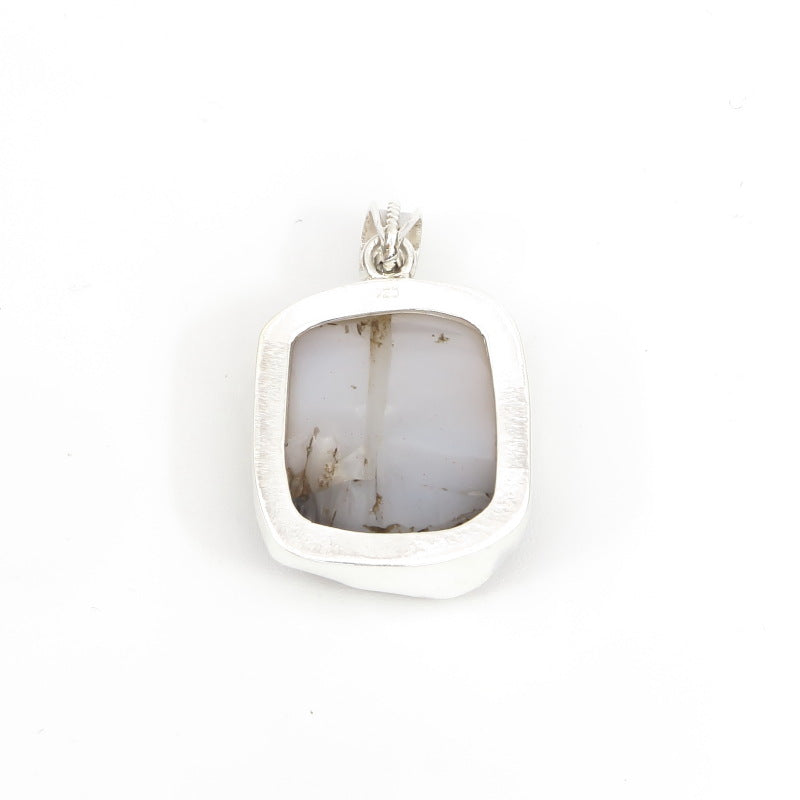 Dzi Bead Silver Pendant