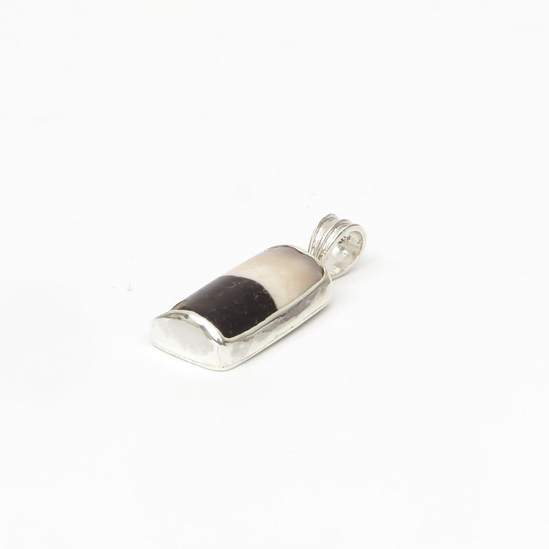 Dzi Bead Silver Pendant