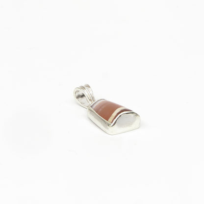 Dzi Bead Silver Pendant