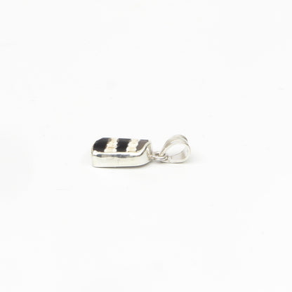 Dzi Bead Silver Pendant