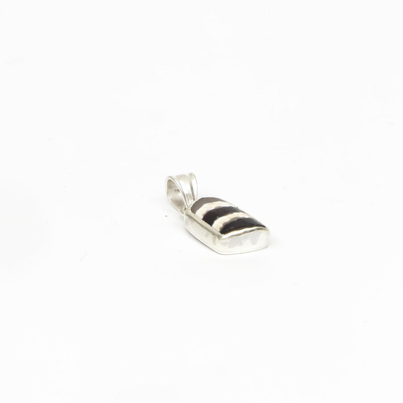 Dzi Bead Silver Pendant