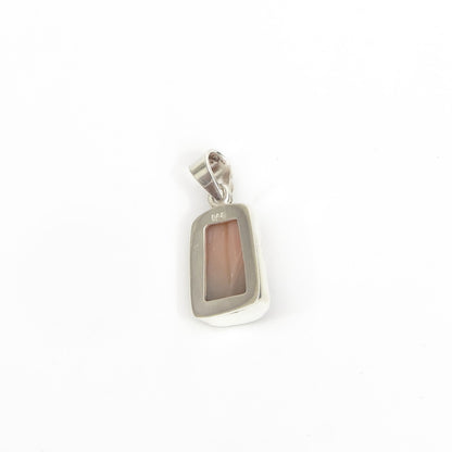 Dzi Bead Silver Pendant