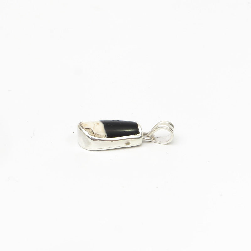 Dzi Bead Silver Pendant