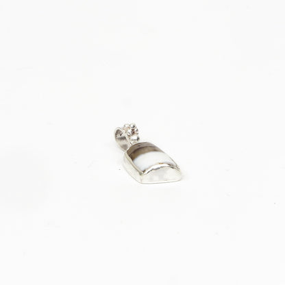 Dzi Bead Silver Pendant