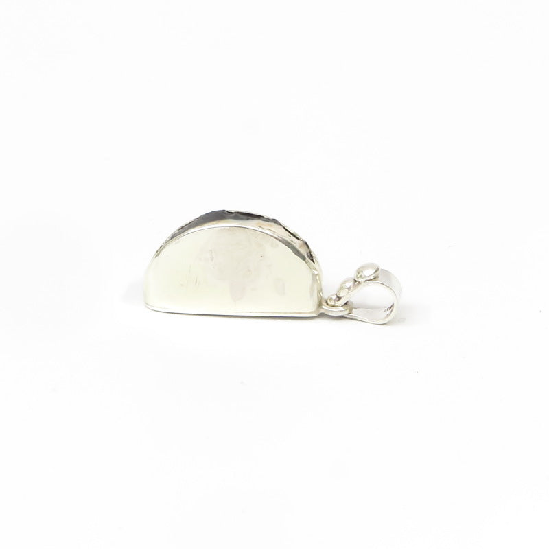 Dzi Bead Silver Pendant