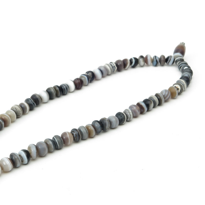 Brin de Perles de Guérison en Agate Sulemani Ancienne