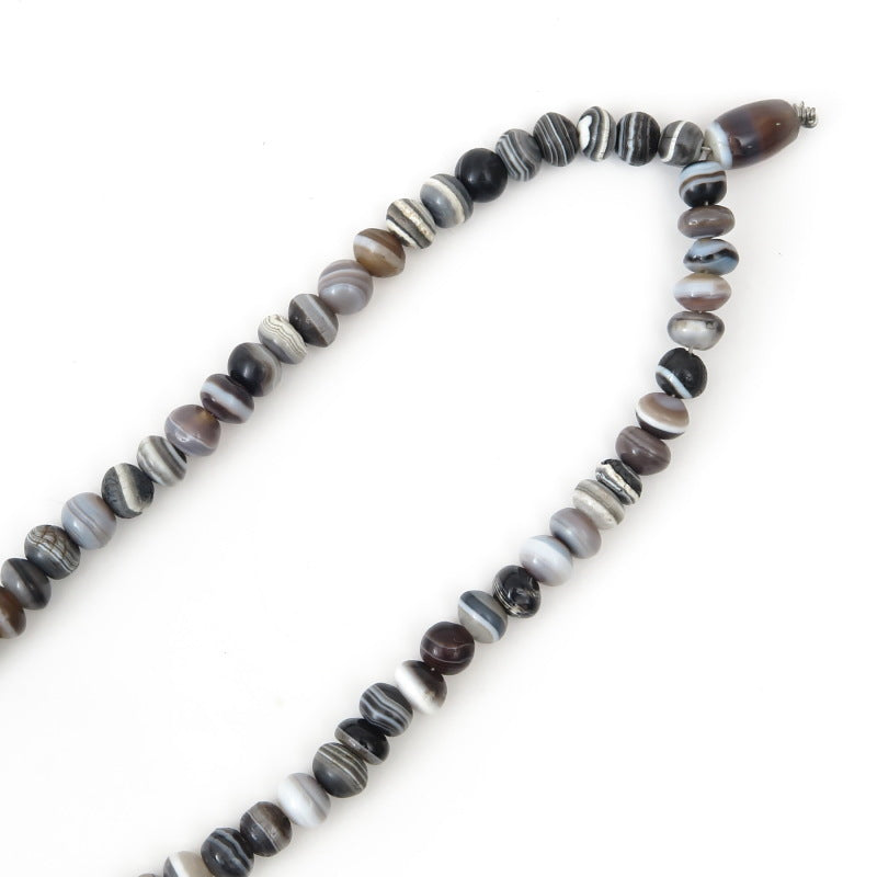 Brin de Perles de Guérison en Agate Sulemani Ancienne