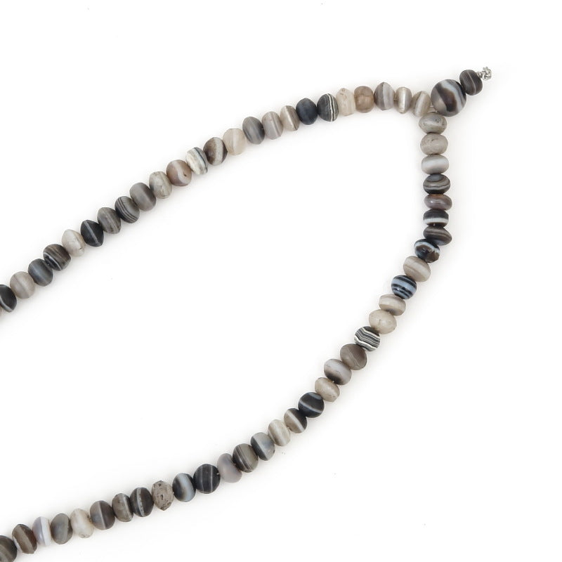 Brin de Perles de Guérison en Agate Sulemani Ancienne