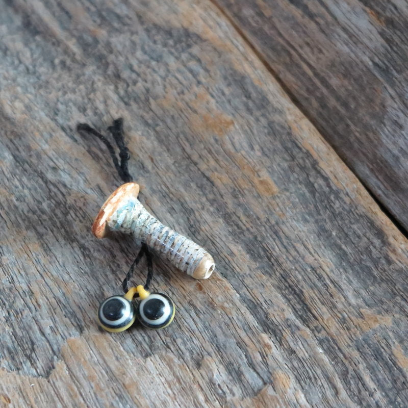 Ancienne Bouchon d'Oreille en Verre Égyptien