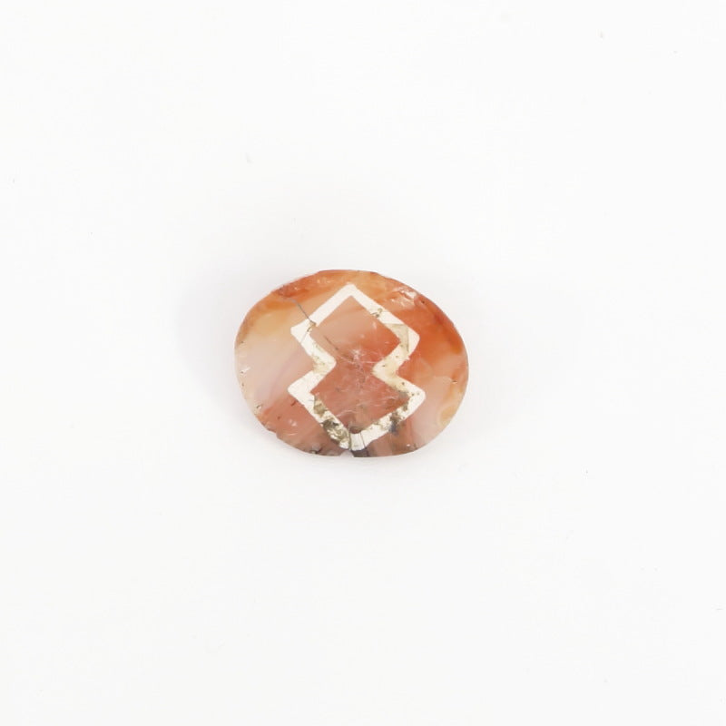 Etched Carnelian Bead