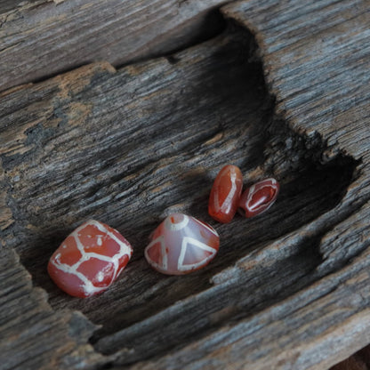 Etched Carnelian Bead