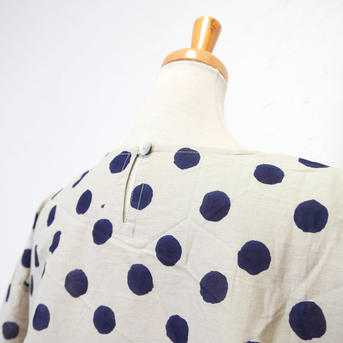 Cotton Dot Print na Layered Dress
