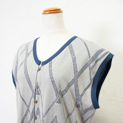 Cotton Jacquard Knit Vest