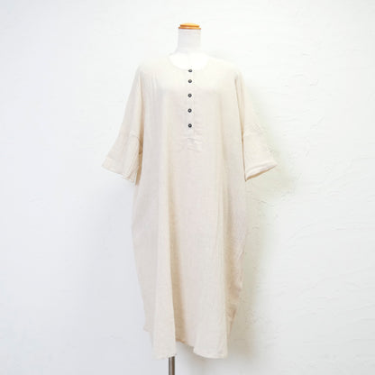 Übergroßes Kleid aus Baumwoll-Flachs-Krepp
