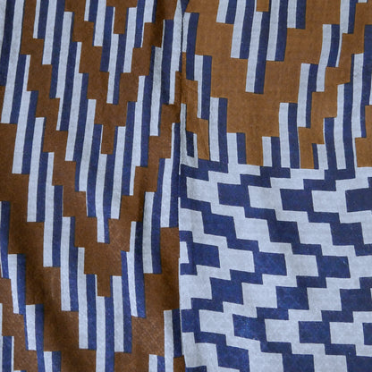 Ry Jacquard African Print Tuwid na Kimono Blusa