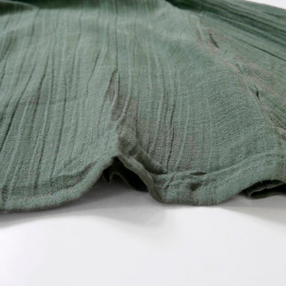 Áo Pullover Vạt Bất Đối Xứng Vải Cotton Flax Crepe