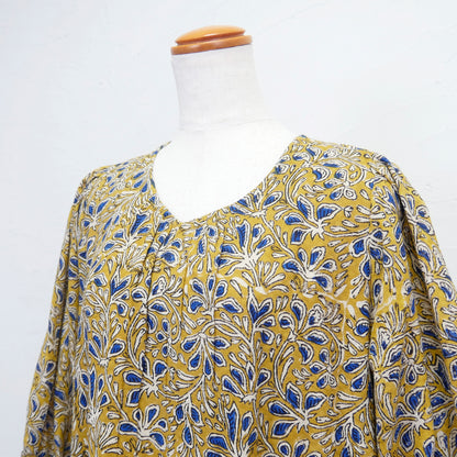 코튼 도비 바그루 프린트 드레스