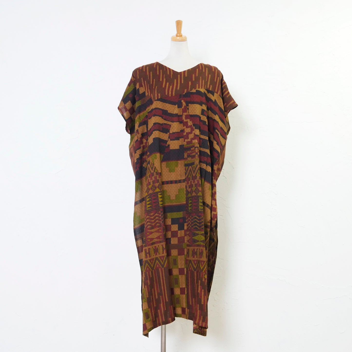 Прямое платье с африканским принтом из жаккарда Rayon