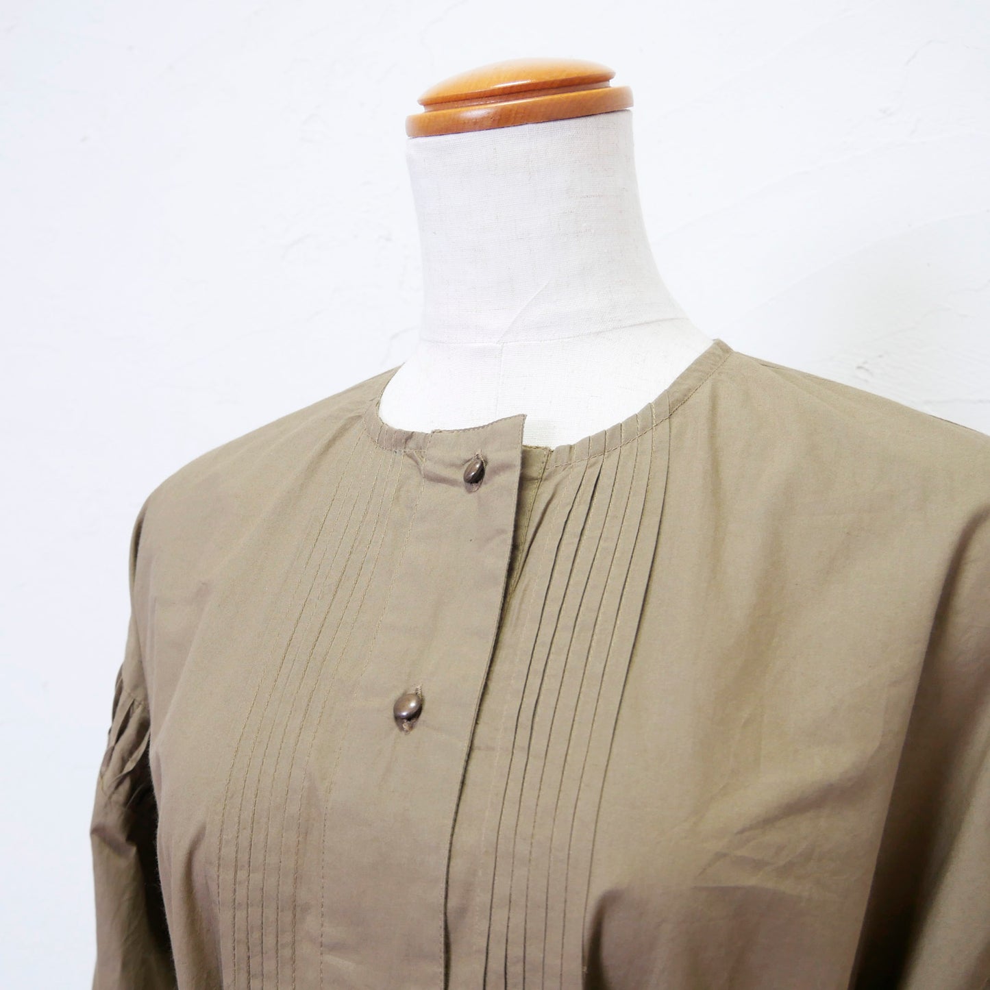 Coton Smocking × Pintuck Waist Belt Pullover Sweater