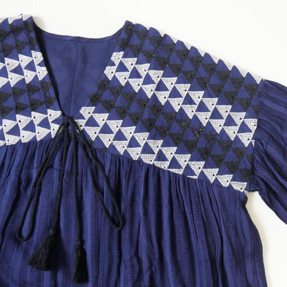 Rayon Jacquard Triangle Lace Dress