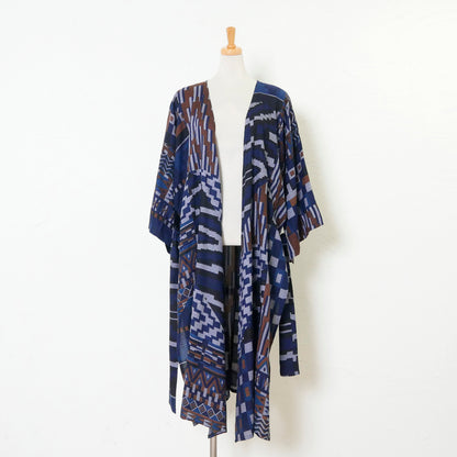 Ry Jacquard African Print Straight Kimono Blouse