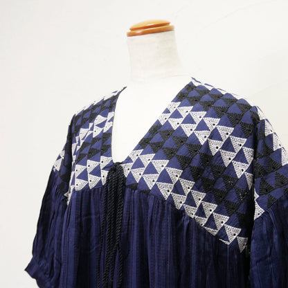Rayon Jacquard Triangle Lace Dress