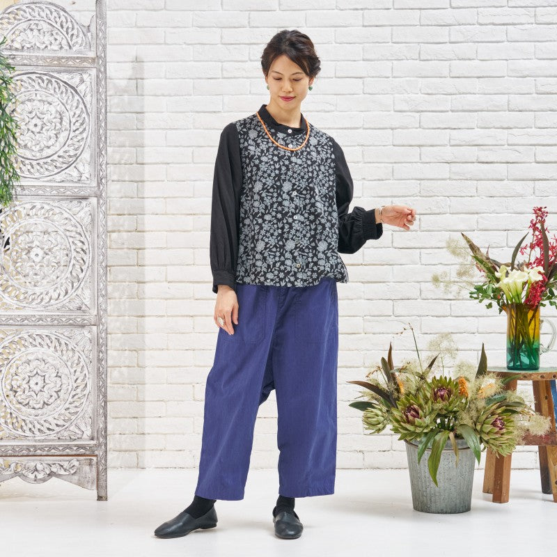 Cotton Pigment-Dyed Sarouel Pants