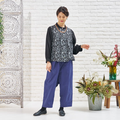 Cotton Pigment-Dyed Sarouel Pants