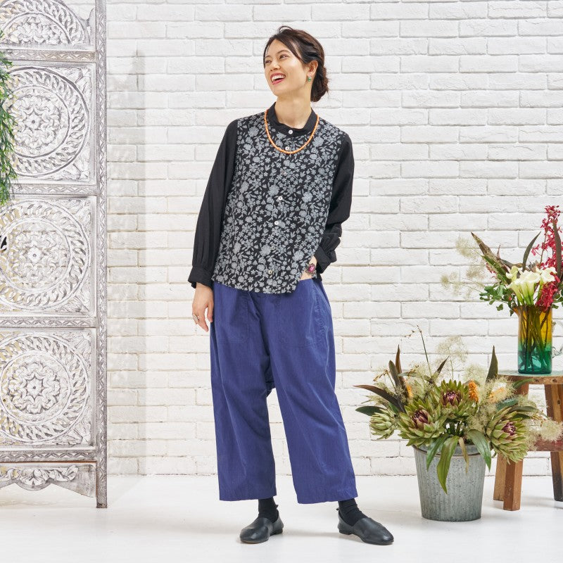 Cotton Pigment-Dyed Sarouel Pants