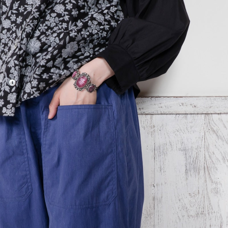 Cotton Pigment-Dyed Sarouel Pants