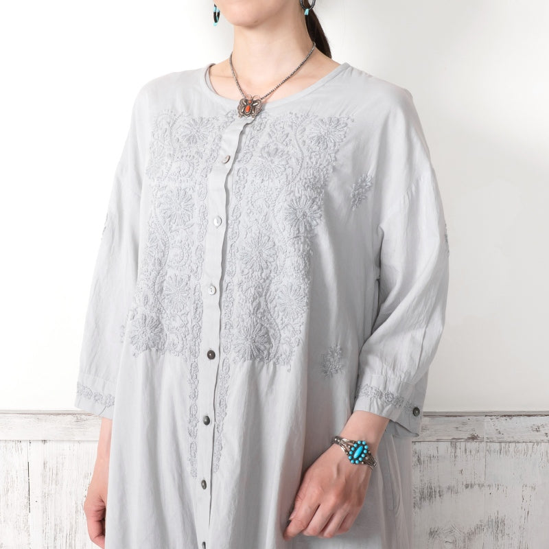 Cotton Lucknow Embroidery Blouse N