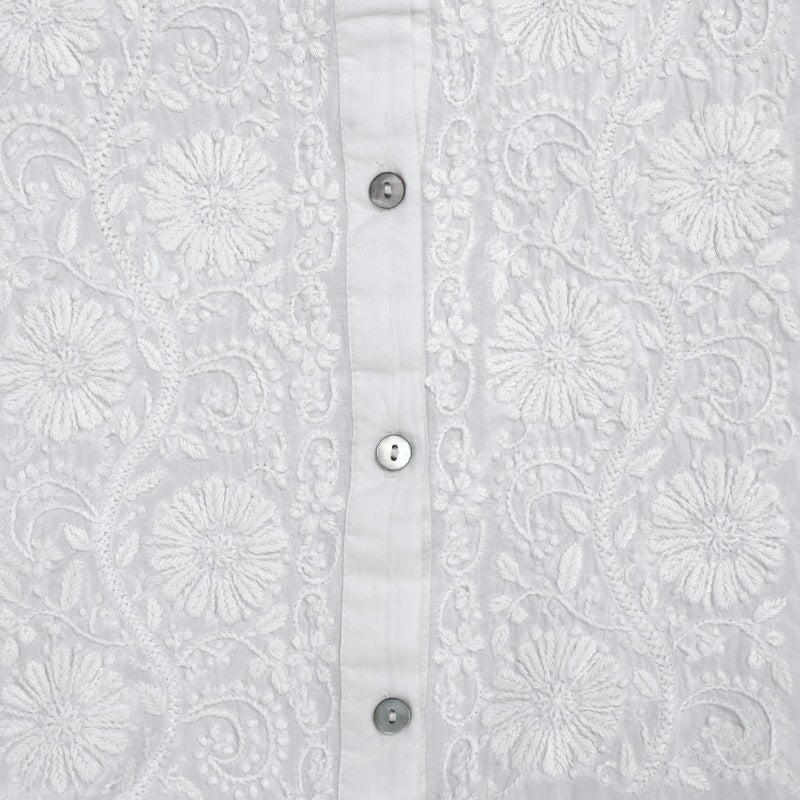 Cotton Lucknow Embroidery Blouse N