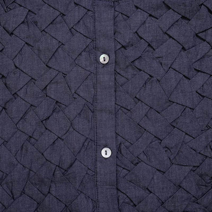 Denim Smocking Long Shirt
