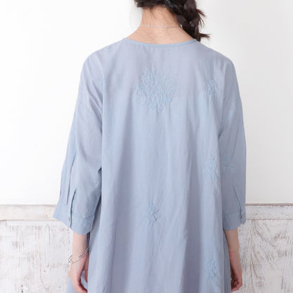 Lucknow Embroidery Front-Open Tunic Blouse