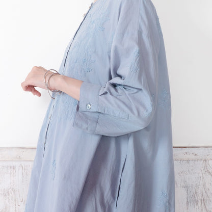 Lucknow Embroidery Front-Open Tunic Blouse