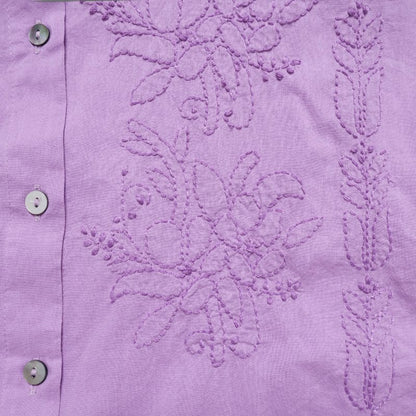 Lucknow Embroidery Front-Open Tunic Blouse