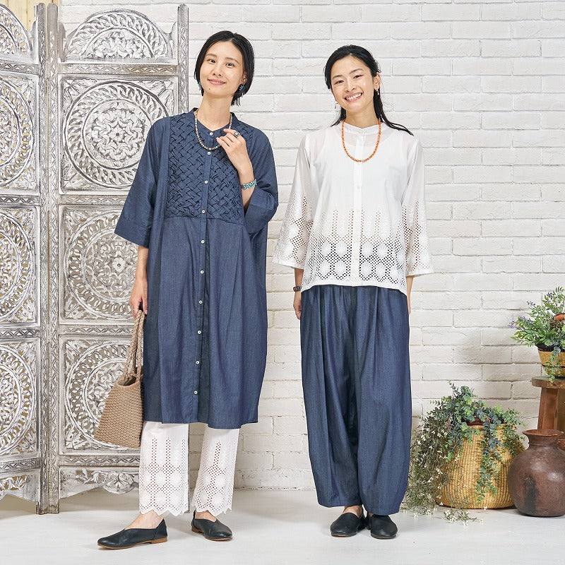 Cotton Hem Lace Blouse