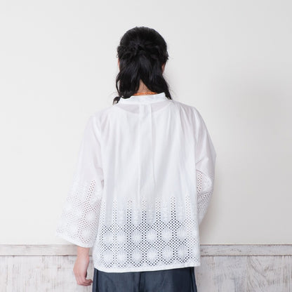 Cotton Hem Lace Blouse
