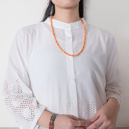Cotton Hem Lace Blouse