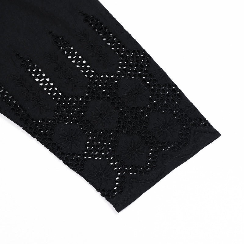 Cotton Hem Lace Blouse