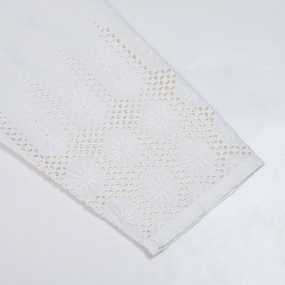 Cotton Hem Lace Blouse