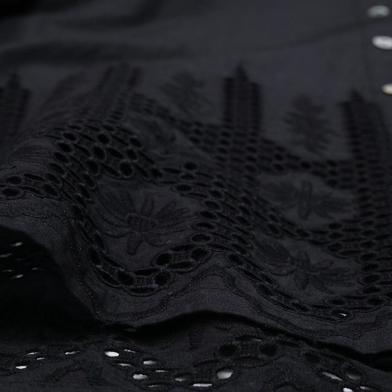 Cotton Hem Lace Blouse