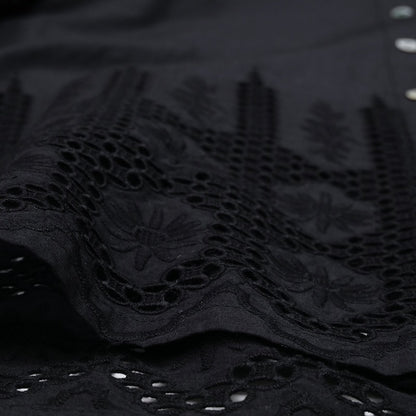 Cotton Hem Lace Blouse