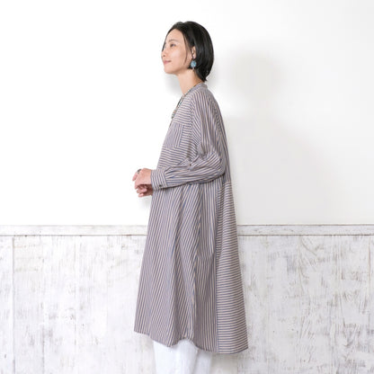 Stripe Button-Front Dress