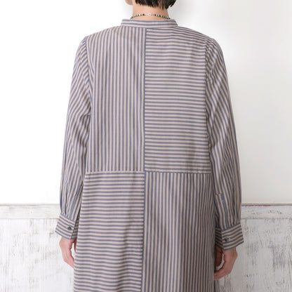 Stripe Button-Front Dress