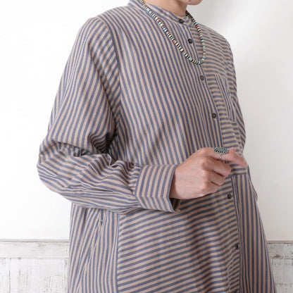 Stripe Button-Front Dress