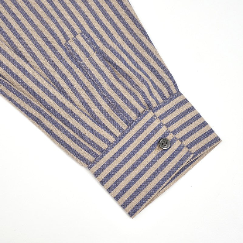 Stripe Button-Front Dress