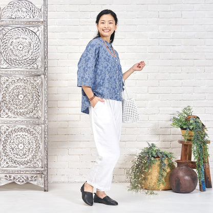 Leaf Embroidery Shirt