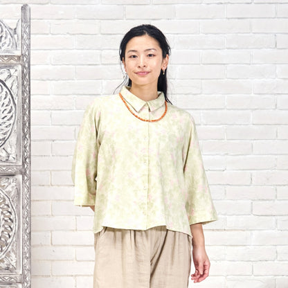 Leaf Embroidery Shirt
