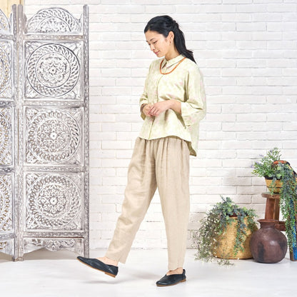 Leaf Embroidery Shirt